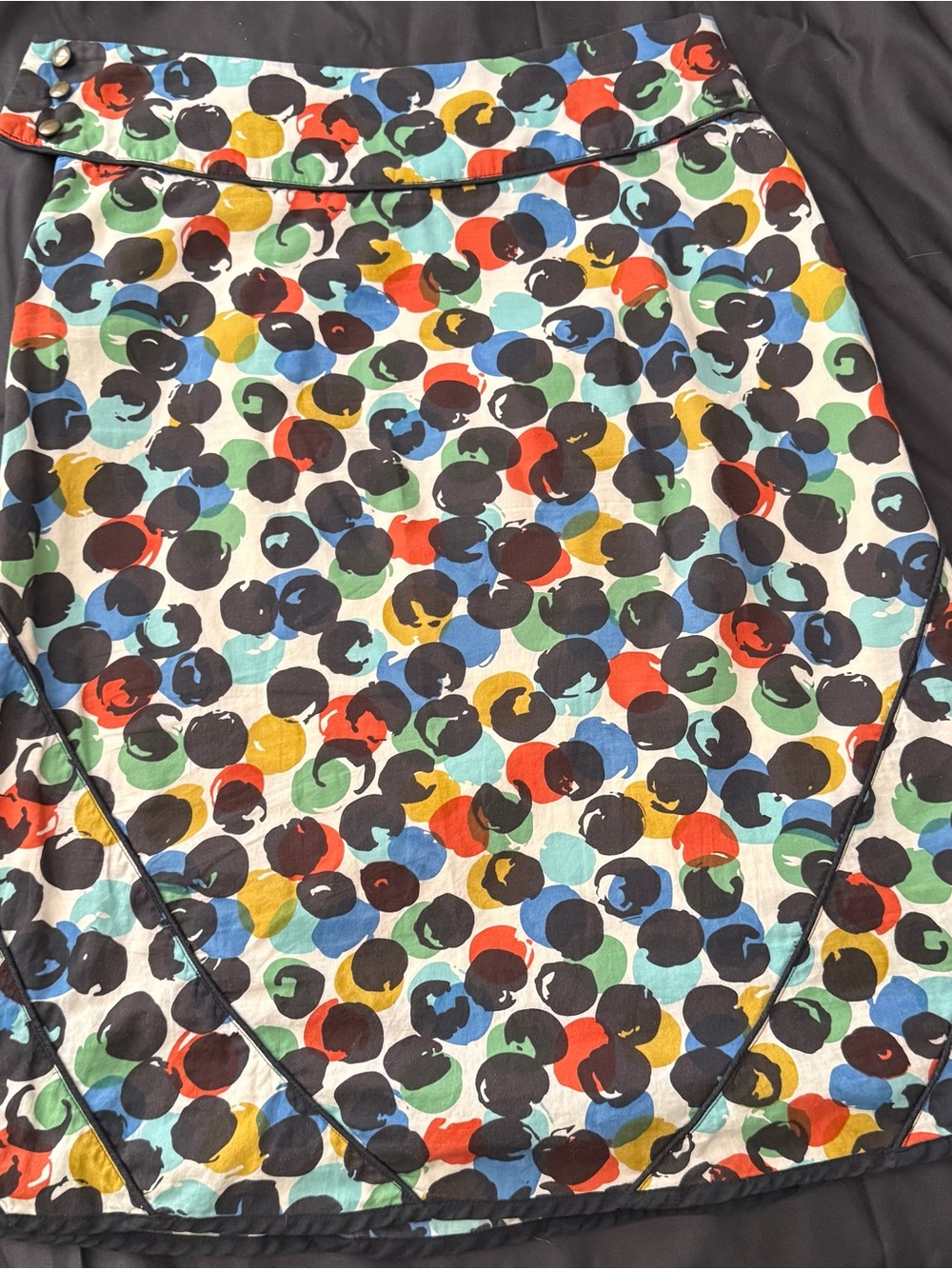 Anthropologie Edme & Esyllte Multicolor Polka Dot A-Line Skirt - Colorful Dot